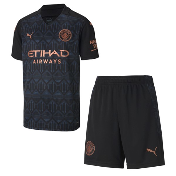 Camiseta Manchester City 2ª Kit Niños 2020 2021 Negro